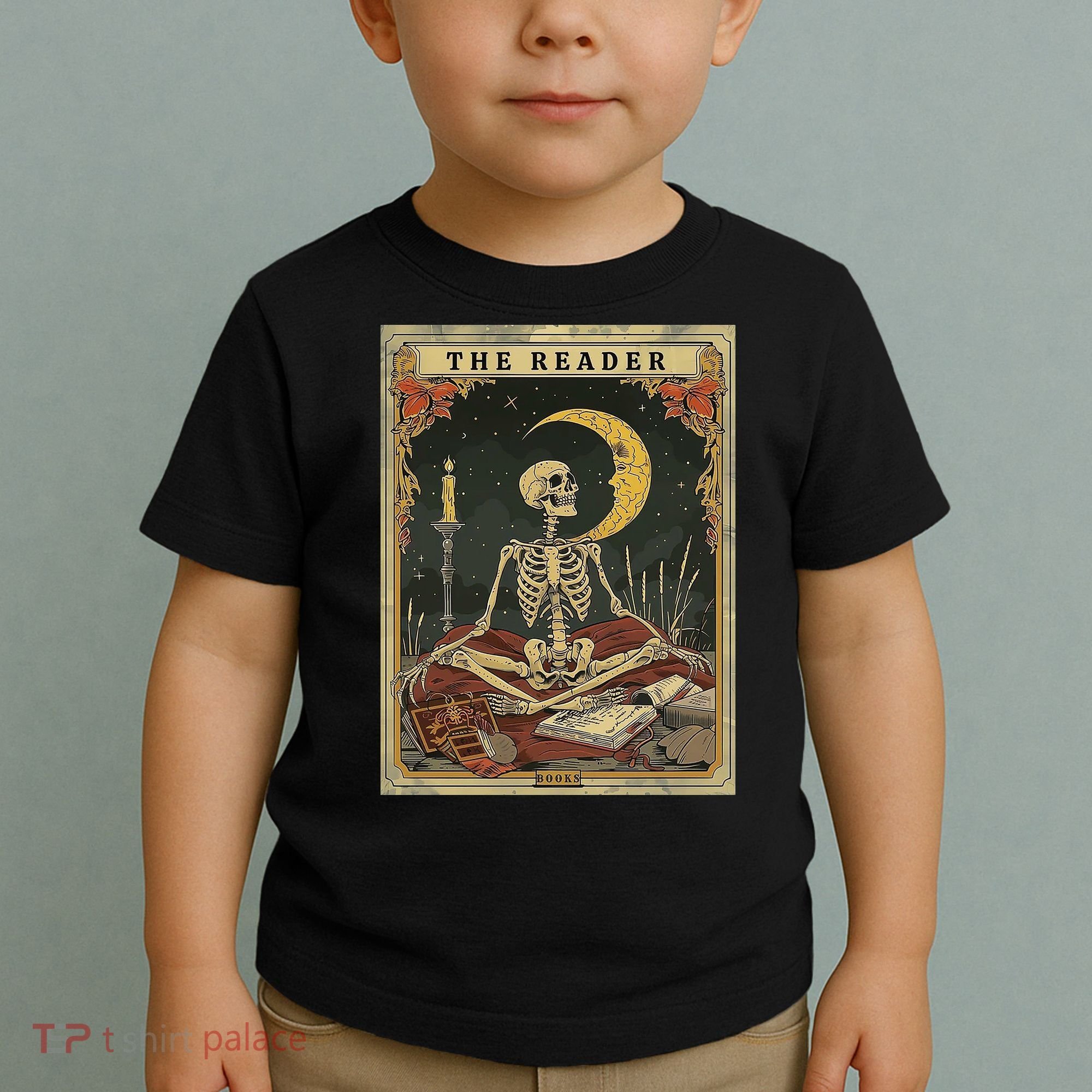 The Reader – Skeleton Tarot Card Funny Mystic Toddler T-Shirt