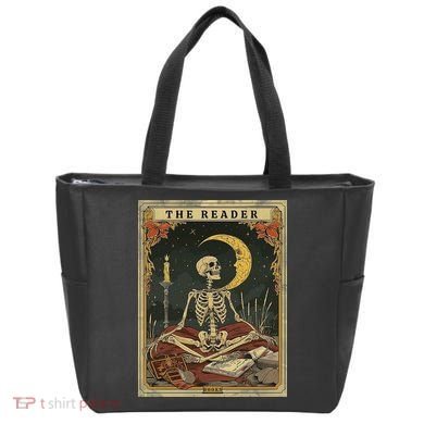The Reader – Skeleton Tarot Card Funny Mystic Tote Bag