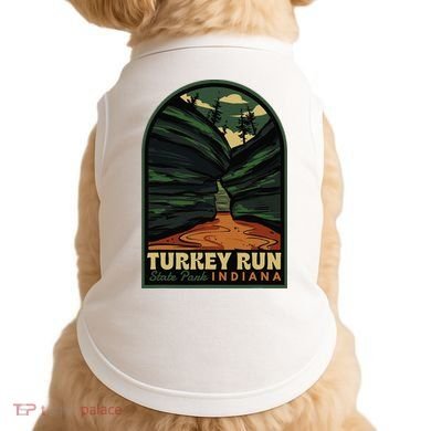 Turkey Run State Park Indiana Vintage Badge Doggie Tank