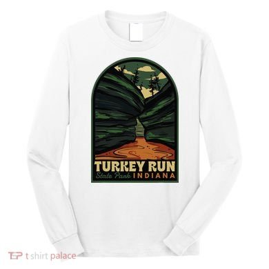 Turkey Run State Park Indiana Vintage Badge Long Sleeve Shirt