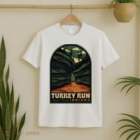 Turkey Run State Park Indiana Vintage Badge T-Shirt thumb 2