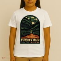 Turkey Run State Park Indiana Vintage Badge T-Shirt thumb 4