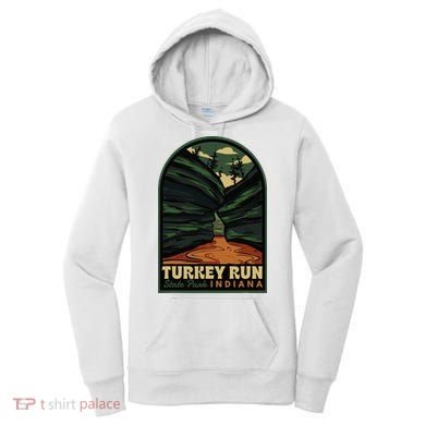 Turkey Run State Park Indiana Vintage Badge Women's Hoodie