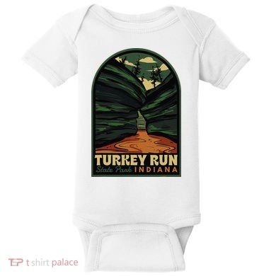 Turkey Run State Park Indiana Vintage Badge Baby Bodysuit