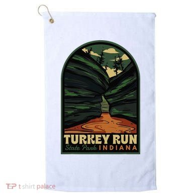 Turkey Run State Park Indiana Vintage Badge Golf Towel