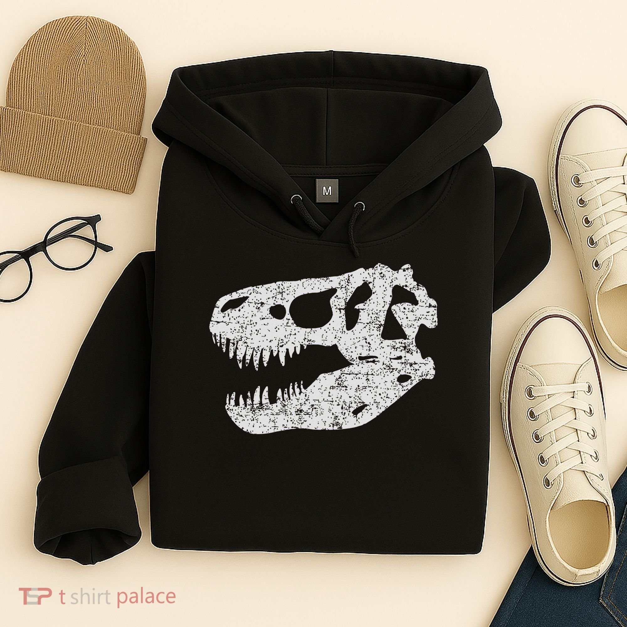 T Rex Skull Tyrannosaurus Rex Dinosaur Fossil Hoodie