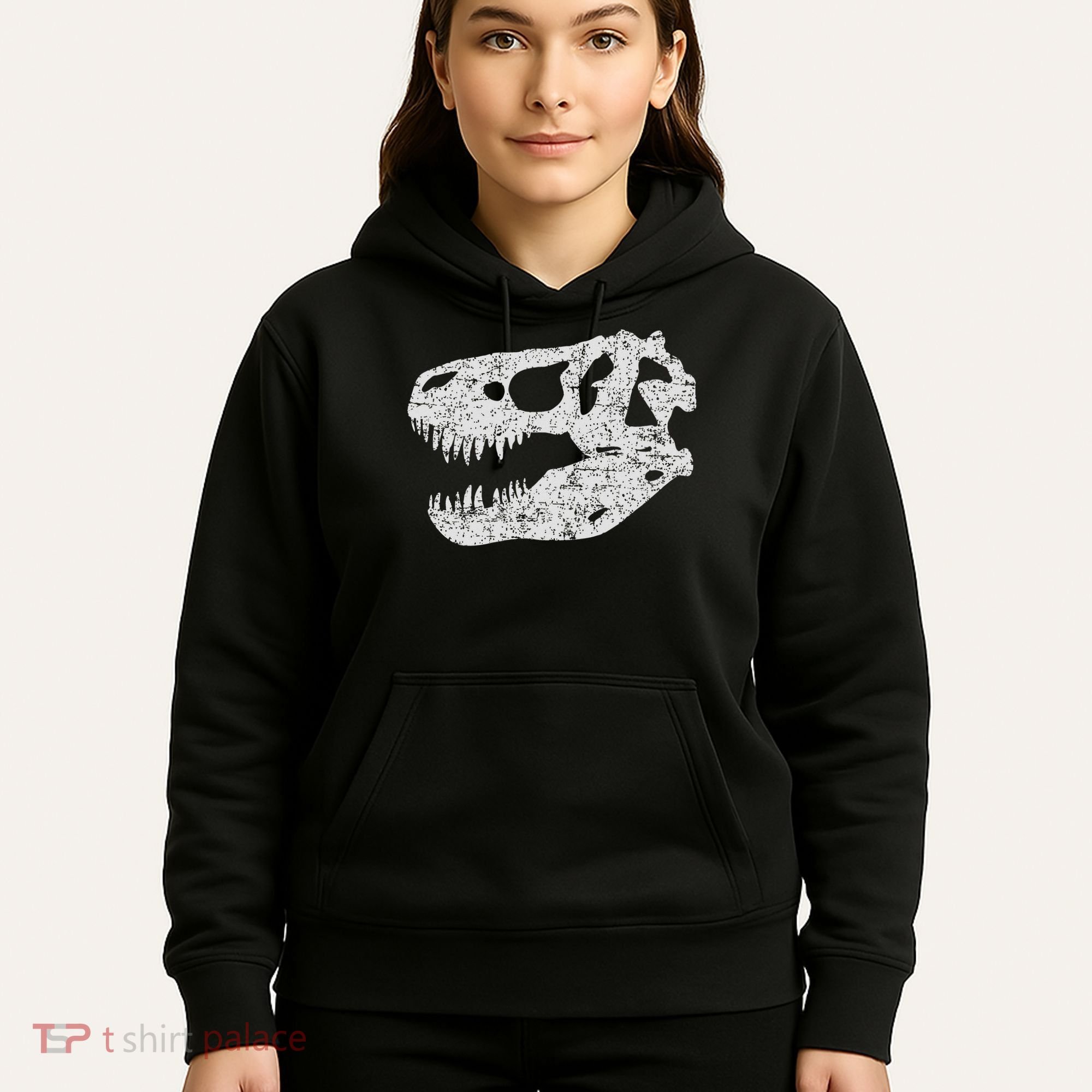 T Rex Skull Tyrannosaurus Rex Dinosaur Fossil Hoodie