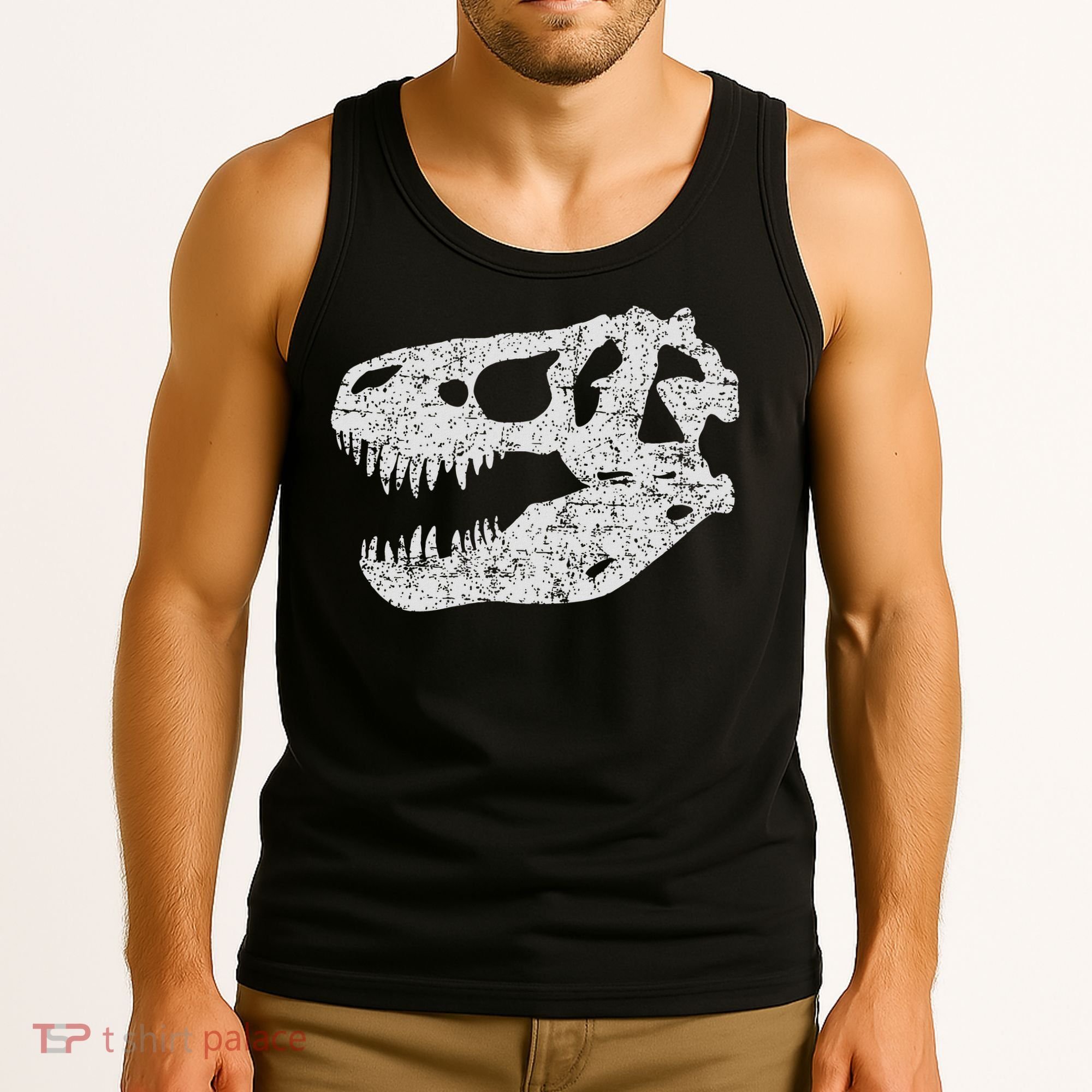 T Rex Skull Tyrannosaurus Rex Dinosaur Fossil Tank Top