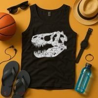 T Rex Skull Tyrannosaurus Rex Dinosaur Fossil Tank Top thumb 4