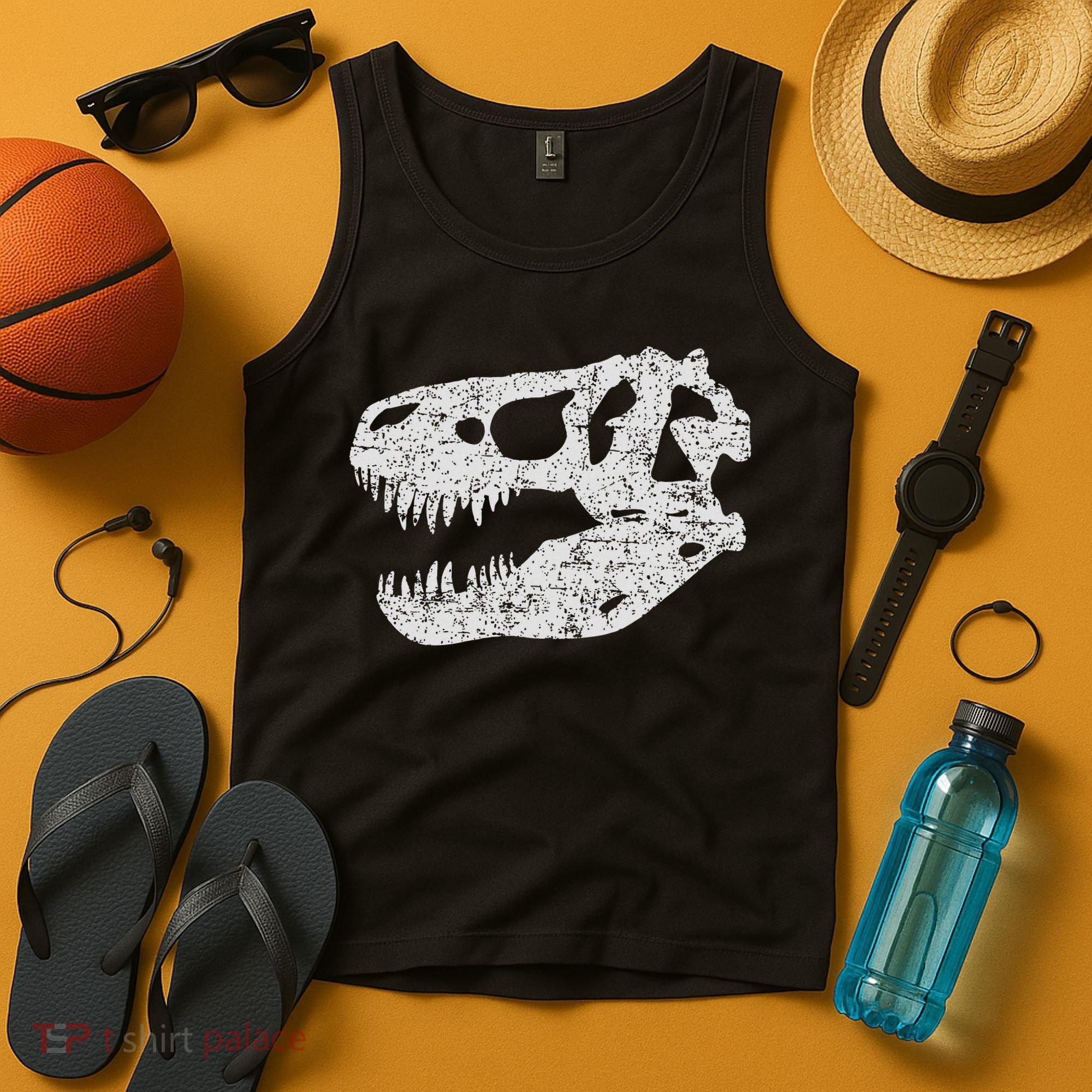 T Rex Skull Tyrannosaurus Rex Dinosaur Fossil Tank Top