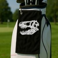 T Rex Skull Tyrannosaurus Rex Dinosaur Fossil Golf Towel thumb 2