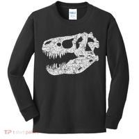 T Rex Skull Tyrannosaurus Rex Dinosaur Fossil Kids Long Sleeve Shirt thumb 0