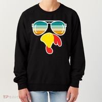 Turkey Retro Sunset Cool Thanksgiving Women's Sweatshirt thumb 0