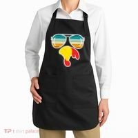 Turkey Retro Sunset Cool Thanksgiving Apron thumb 2