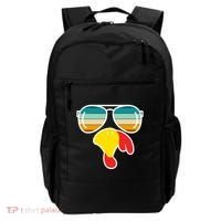 Turkey Retro Sunset Cool Thanksgiving Backpack thumb 0