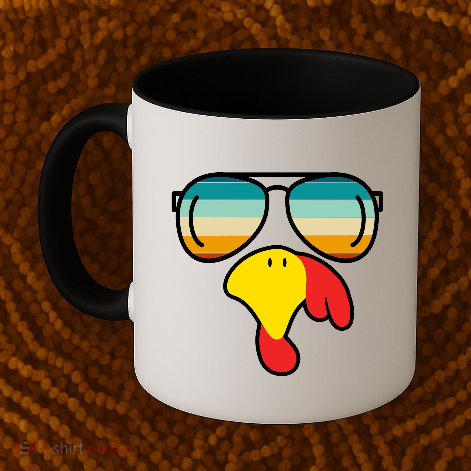 Turkey Retro Sunset Cool Thanksgiving Coffee Mug