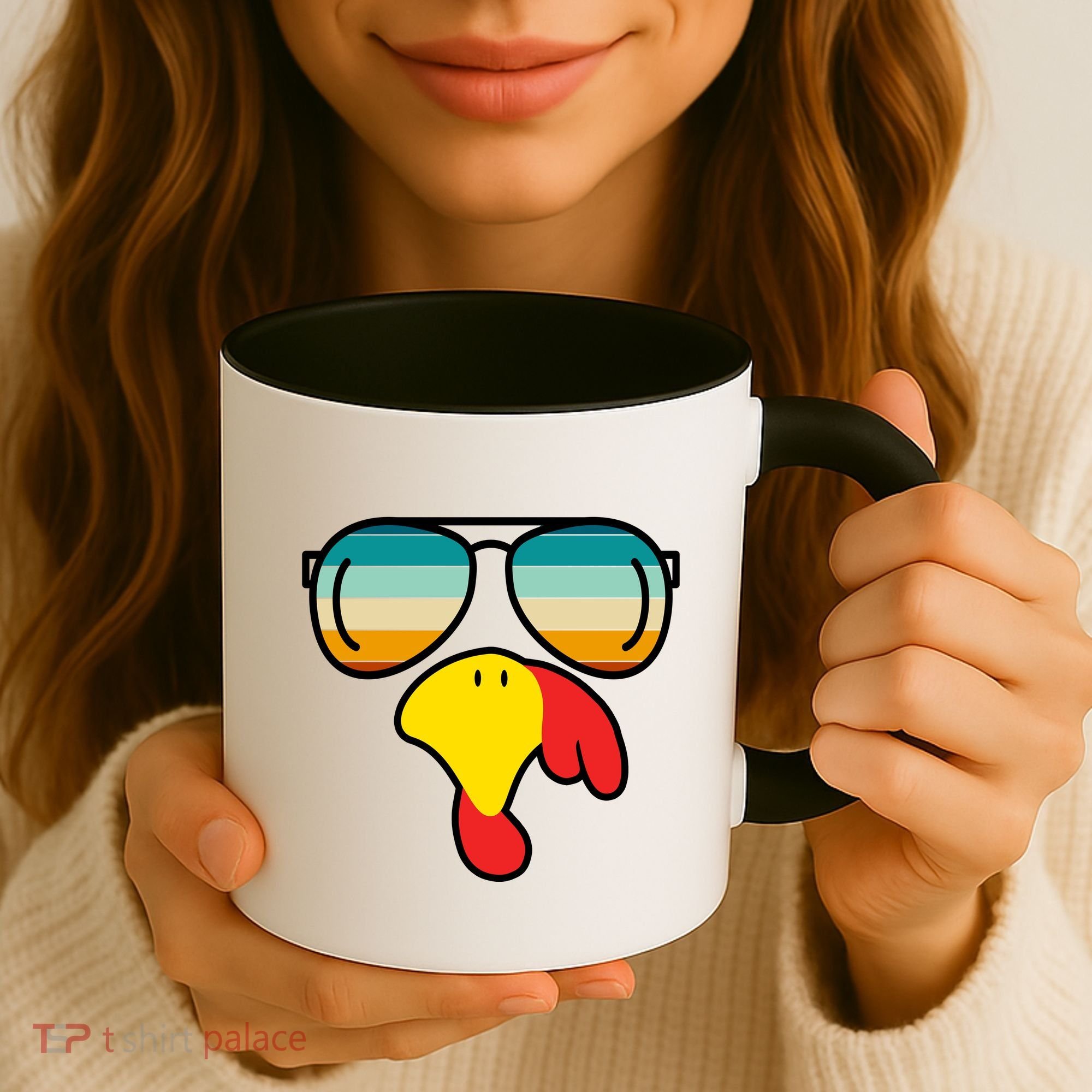 Turkey Retro Sunset Cool Thanksgiving Coffee Mug