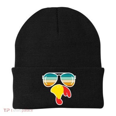 Turkey Retro Sunset Cool Thanksgiving Beanie