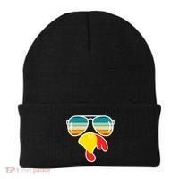 Turkey Retro Sunset Cool Thanksgiving Beanie thumb 0