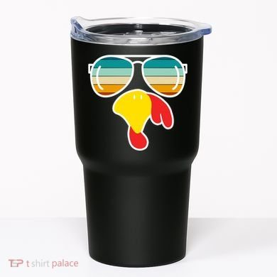 Turkey Retro Sunset Cool Thanksgiving Tumbler