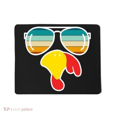Turkey Retro Sunset Cool Thanksgiving Mousepad