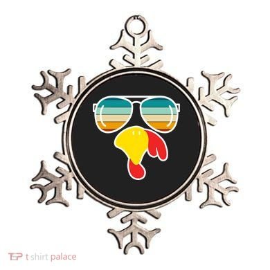 Turkey Retro Sunset Cool Thanksgiving Ornament