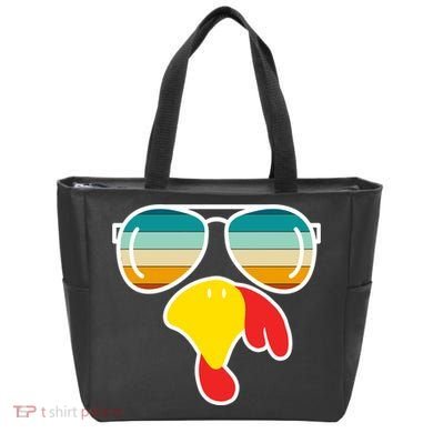 Turkey Retro Sunset Cool Thanksgiving Tote Bag