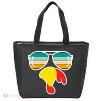 Turkey Retro Sunset Cool Thanksgiving Tote Bag thumb 0