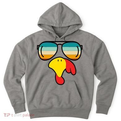 Turkey Retro Sunset Cool Thanksgiving Hoodie
