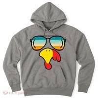 Turkey Retro Sunset Cool Thanksgiving Hoodie thumb 0