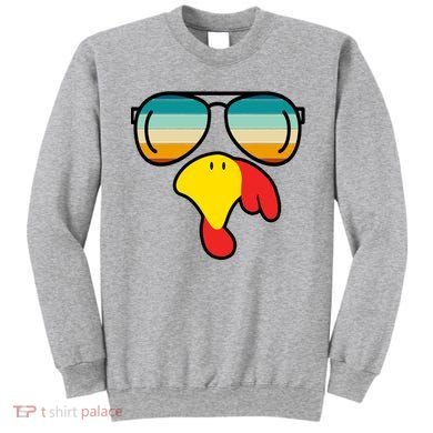 Turkey Retro Sunset Cool Thanksgiving Sweatshirt