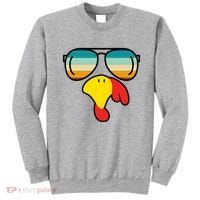 Turkey Retro Sunset Cool Thanksgiving Sweatshirt thumb 0