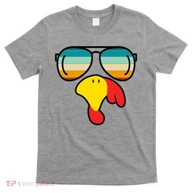 Turkey Retro Sunset Cool Thanksgiving T-Shirt