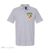 Turkey Retro Sunset Cool Thanksgiving Polo thumb 0