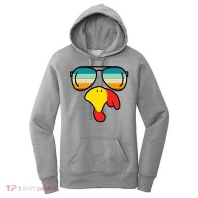 Turkey Retro Sunset Cool Thanksgiving Women's Hoodie
