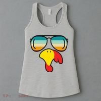 Turkey Retro Sunset Cool Thanksgiving Women's Tank Top thumb 3
