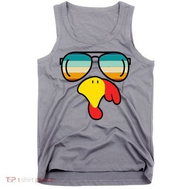 Turkey Retro Sunset Cool Thanksgiving Tank Top