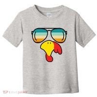 Turkey Retro Sunset Cool Thanksgiving Toddler T-Shirt thumb 0