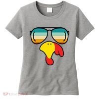 Turkey Retro Sunset Cool Thanksgiving Women's T-Shirt thumb 0