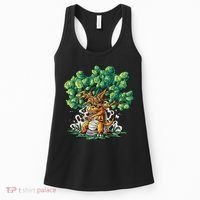 T Rex Smoking Joint Under A Tree Women's Tank Top thumb 0