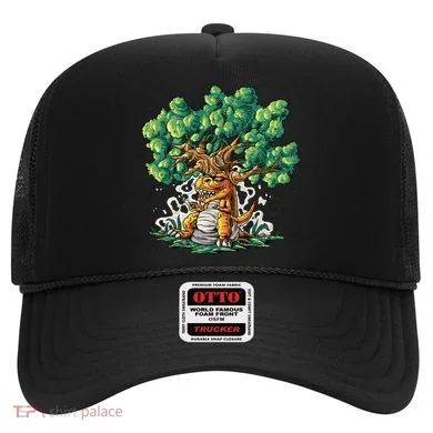 T Rex Smoking Joint Under A Tree Hat