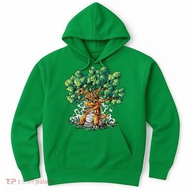 T Rex Smoking Joint Under A Tree Hoodie