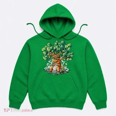 T Rex Smoking Joint Under A Tree Hoodie