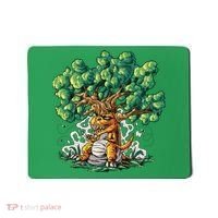 T Rex Smoking Joint Under A Tree Mousepad thumb 0