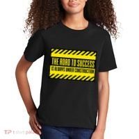 The Road To Success Is Always Under Construction Kids T-Shirt thumb 2