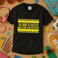 The Road To Success Is Always Under Construction Kids T-Shirt thumb 3