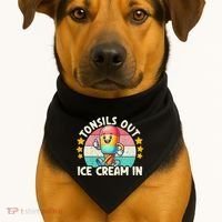 Tonsil Removal & Tonsillectomy Recovery Tonsils Out USA-Made Doggie Bandana thumb 1