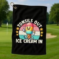 Tonsil Removal & Tonsillectomy Recovery Tonsils Out Golf Towel thumb 1