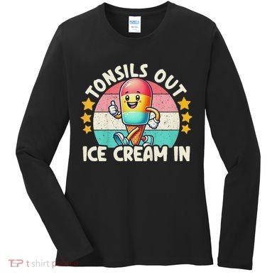 Tonsil Removal & Tonsillectomy Recovery Tonsils Out Women's Long Sleeve Shirt