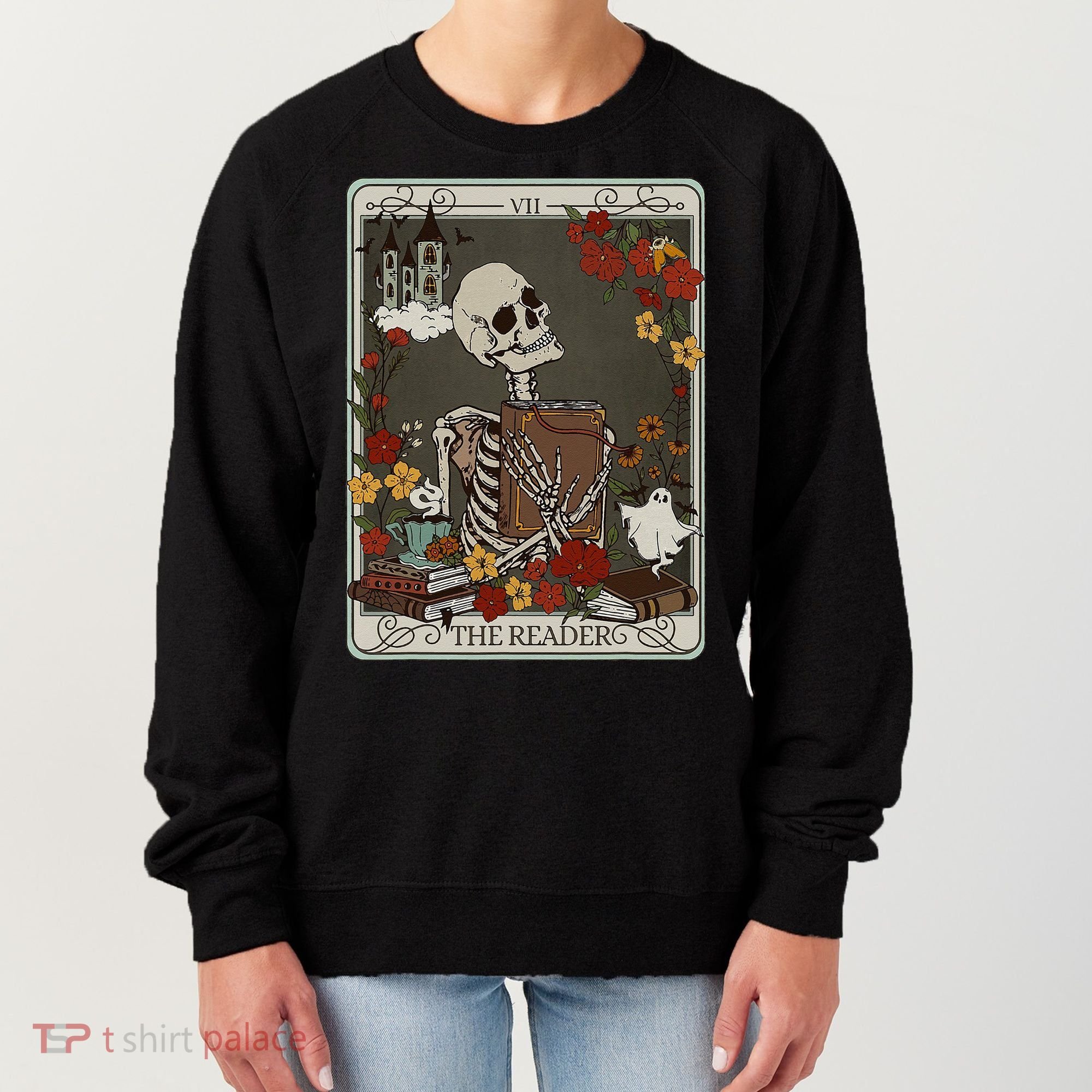The Reader Tarot Card Bookish Women's Sweatshirt